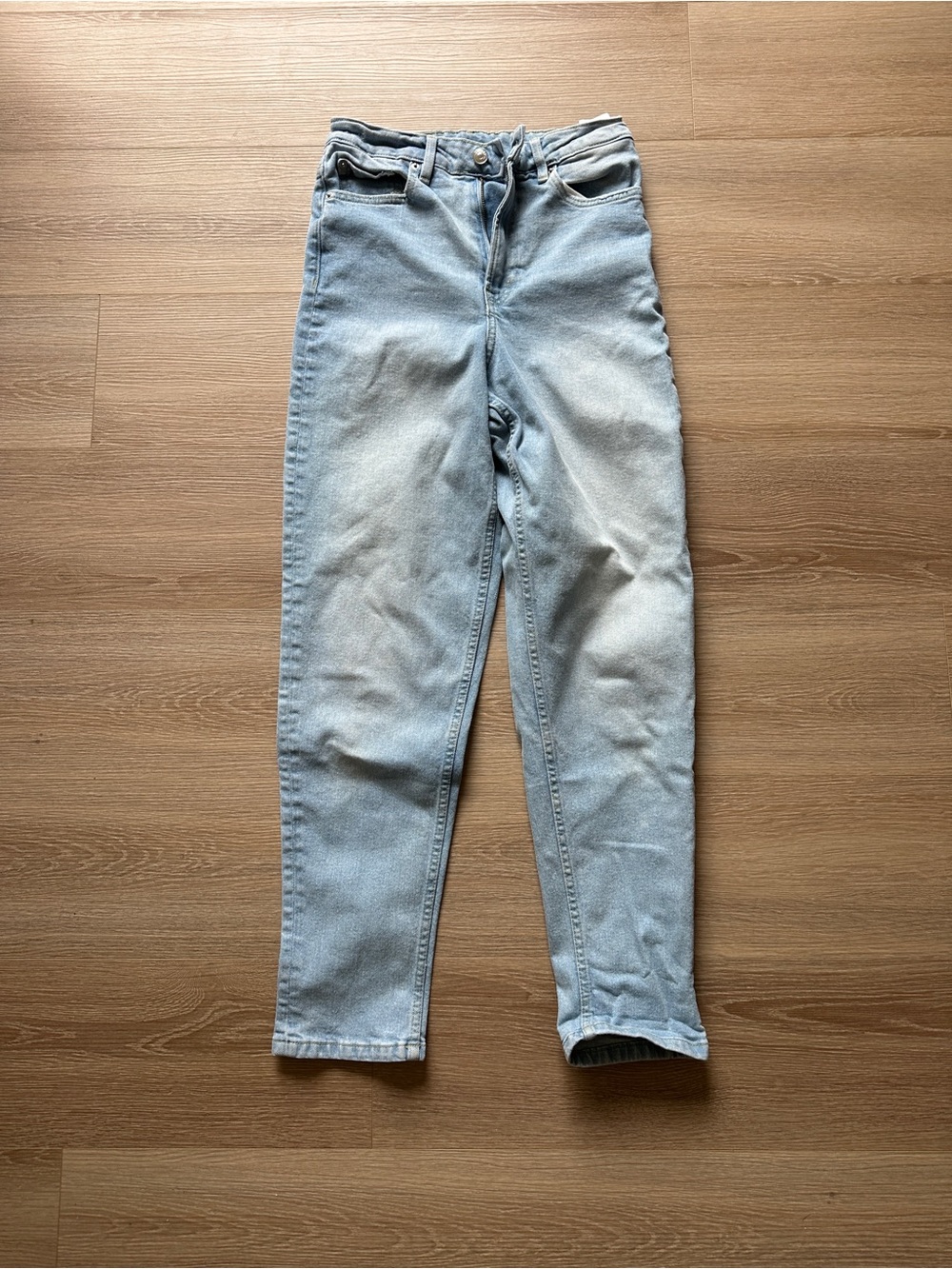 H&M Light Blue High-Rise Mom Jeans